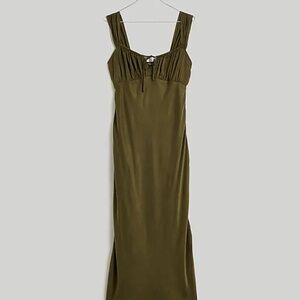 MADEWELL SQUARE NECK MIDI DRESS NWT